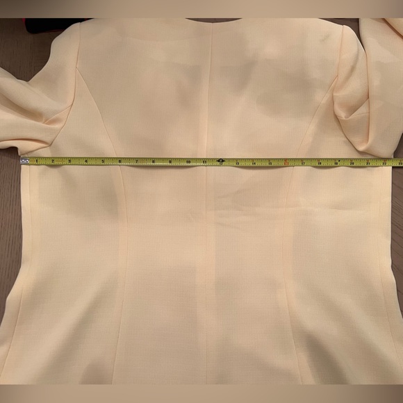 3pc light yellow suit with embellishment on front of jacket and sleeves. - Picture 12 of 13